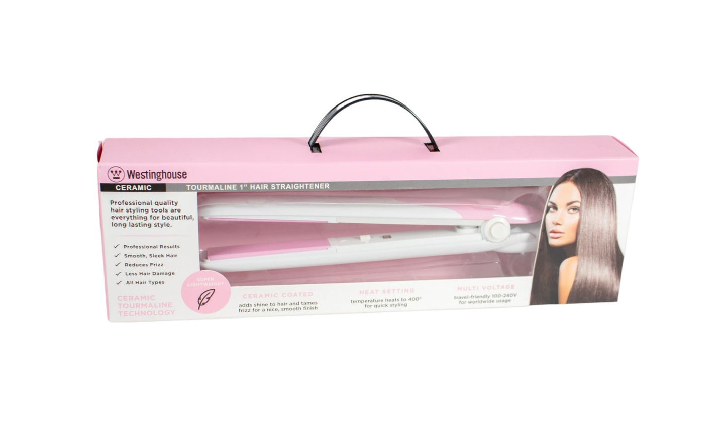 Westinghouse Plancha/Pinzas para el Cabello Rosa con Negro